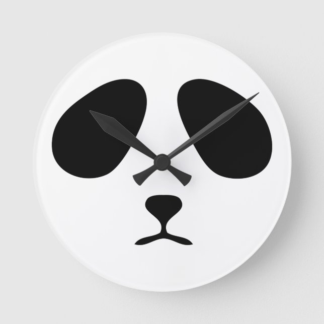 Reloj Redondo Mediano Sad panda face wall clock (Anverso)