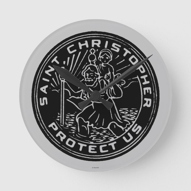Reloj Redondo Mediano Saint Christopher Medal (Anverso)