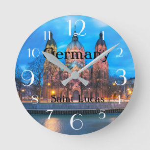 Reloj Redondo Mediano Saint Lucas Church Germany