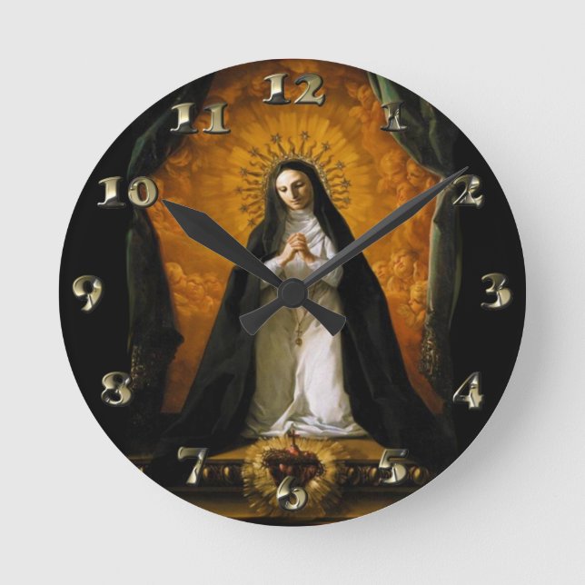 Reloj Redondo Mediano Saint Margaret Mary Alacoque Heart - Giaquinto (Anverso)