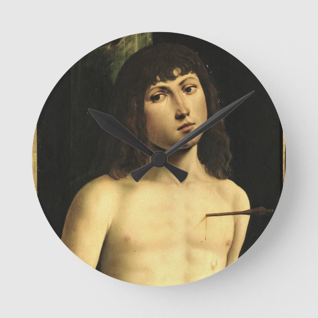 Reloj Redondo Mediano Saint Sebastian, c.1490s (tempera on panel) (Anverso)
