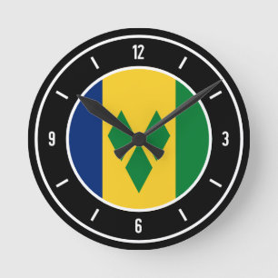 Reloj Redondo Mediano Saint Vincent and the Grenadines Flag Elegant
