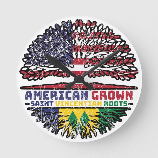 Reloj Redondo Mediano Saint Vincent Grenadines Saint Vincentian USA (Anverso)