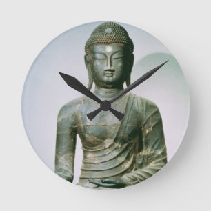 Reloj Redondo Mediano Sakyamuni asentado Buda de Ch'ungung-ni (hierro)