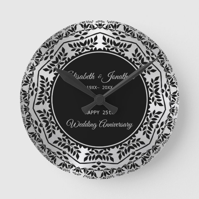 Reloj Redondo Mediano Sale de Mandala 25° aniversario (Anverso)