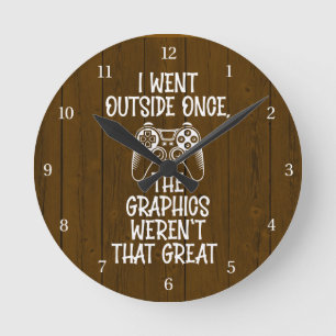 Reloj Redondo Mediano Salí Afuera - Gamer Divertido