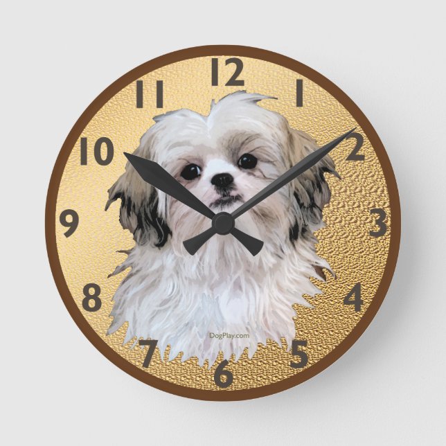 Reloj Redondo Mediano Sally Shih Tzu (Anverso)