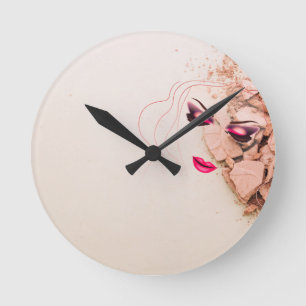 Reloj Redondo Mediano Salón de peinado y maquillaje profesional