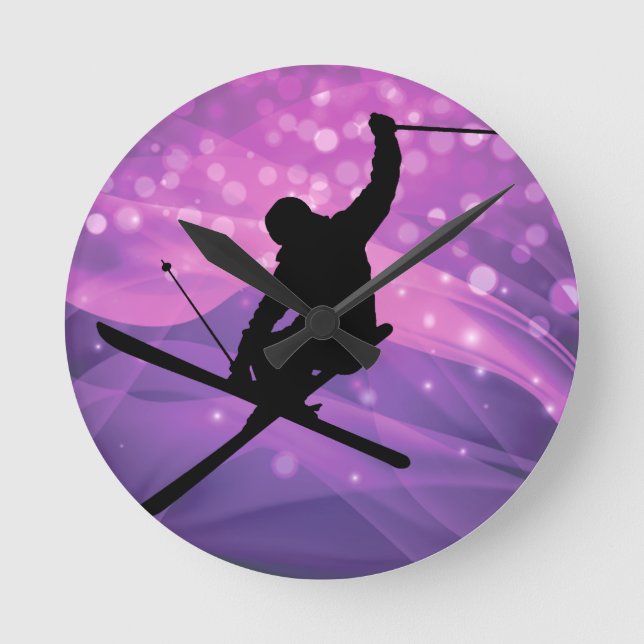 Reloj Redondo Mediano Salto de esquí (Anverso)