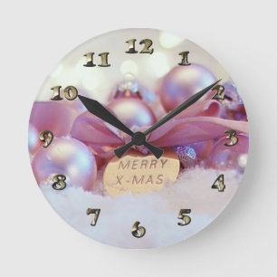 Reloj Redondo Mediano Saludo de Decoración de Ornamentos de Navidad