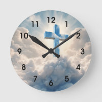 Salvación, cruz en las nubes,