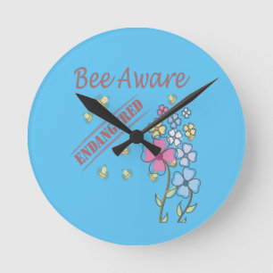 Reloj Redondo Mediano Salvar a las abejas