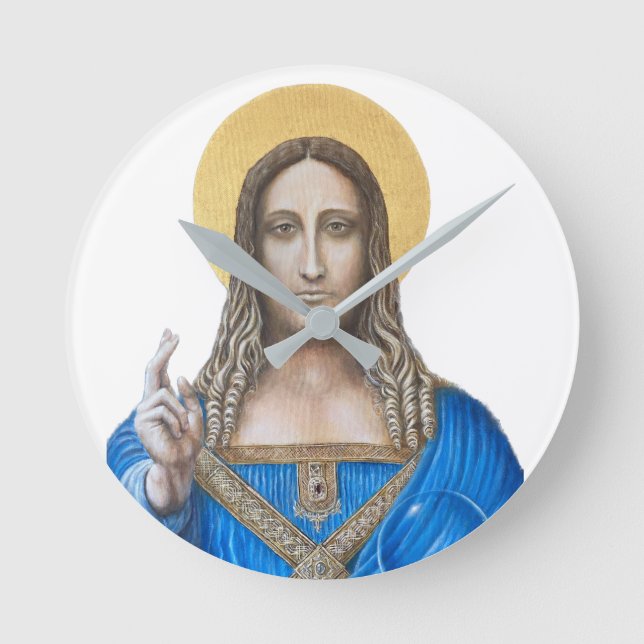 Reloj Redondo Mediano Salvator Mundi  (Anverso)