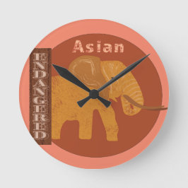 Reloj Redondo Mediano Salvemos a los elefantes