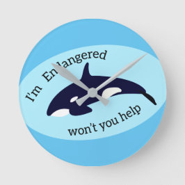 Reloj Redondo Mediano Salven a las ballenas