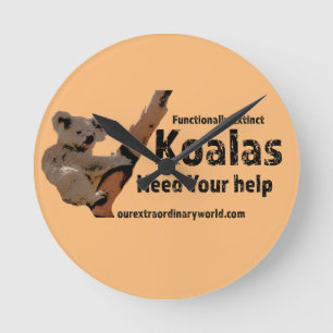 Reloj Redondo Mediano Salven a los Koalas