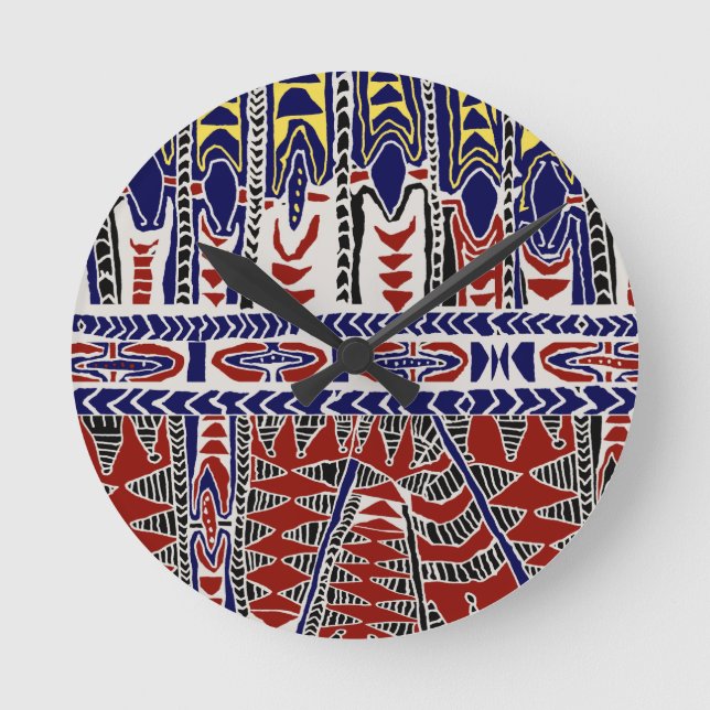Reloj Redondo Mediano Samoa Batik (Anverso)