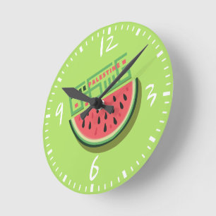RELOJ REDONDO MEDIANO SANDÍA PALESTINA LIBRE