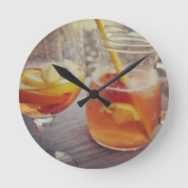Reloj Redondo Mediano Sangría y Sol