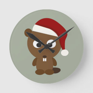 Reloj Redondo Mediano Santa Beaver