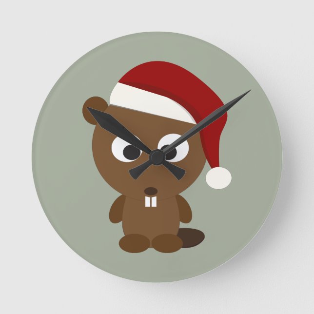 Reloj Redondo Mediano Santa Beaver (Anverso)