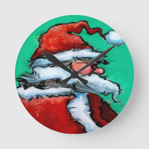 Reloj Redondo Mediano Santa Claus
