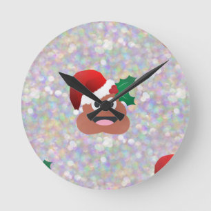 Reloj Redondo Mediano santa claus emoji