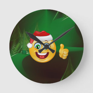 Reloj Redondo Mediano santa claus emojis