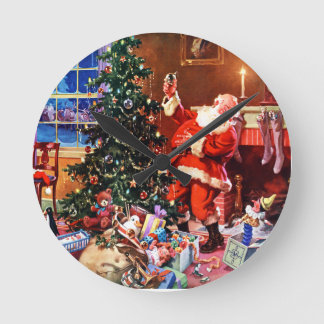 Reloj Redondo Mediano Santa Claus on the Night Before Christmas