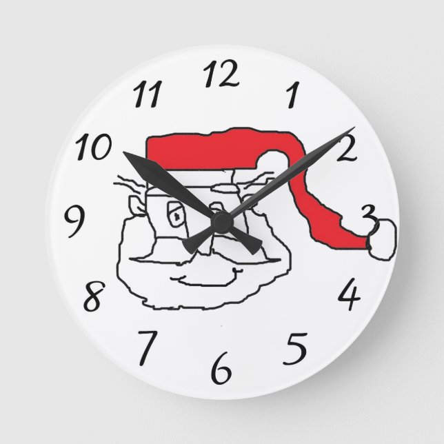 Reloj Redondo Mediano Santa Clock (Anverso)