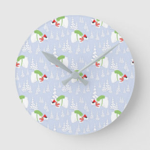 Reloj Redondo Mediano santa de oso polar divertido