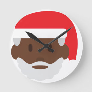 Reloj Redondo Mediano santa negro claus emoji