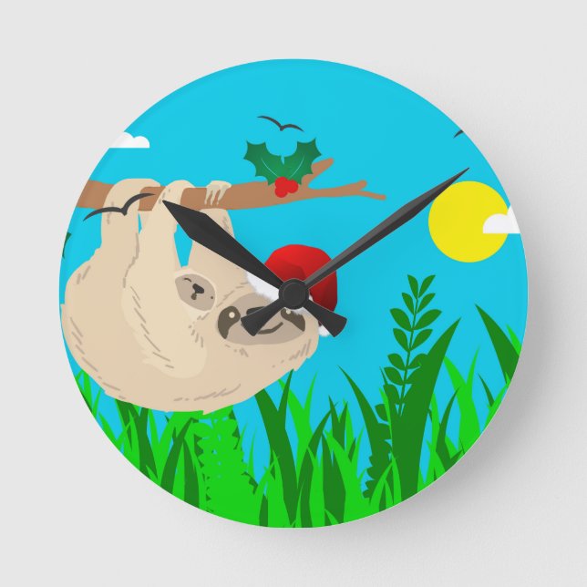 Reloj Redondo Mediano santa sloth (Anverso)