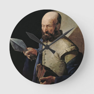 Reloj Redondo Mediano Santo Tomás (aceite sobre lienzo)