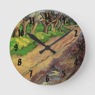 Reloj Redondo Mediano Sáucos polucionados de Vincent van Gogh