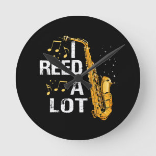Reloj Redondo Mediano Saxofón divertido