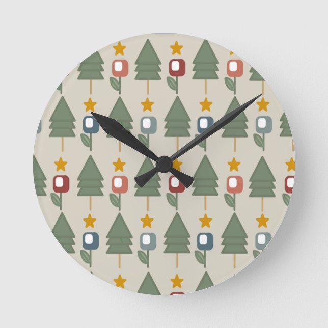 Reloj Redondo Mediano Scandi Forest  (Anverso)