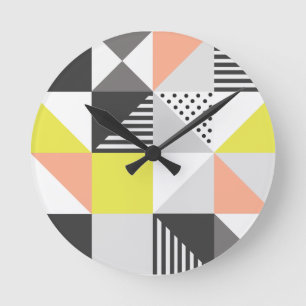 Reloj Redondo Mediano Scandi style pattern clock