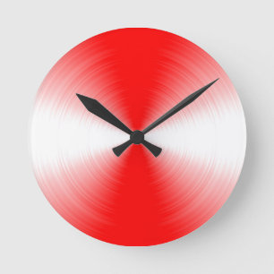Reloj Redondo Mediano Scarlet Red Radiant Contemporáneo