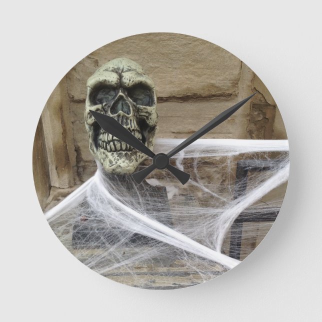 Reloj Redondo Mediano Scary Skull (Anverso)
