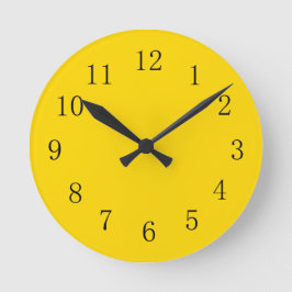 Reloj Redondo Mediano School Bus Yellow Kitchen Wall Clock