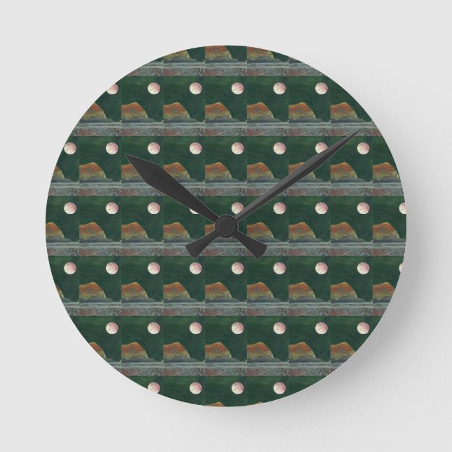 Reloj Redondo Mediano Sci-Fi - mundo del planeta del espacio alienígena  (Anverso)