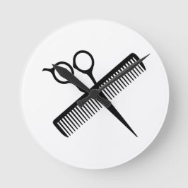 RELOJ REDONDO MEDIANO SCISSORS AND COMB