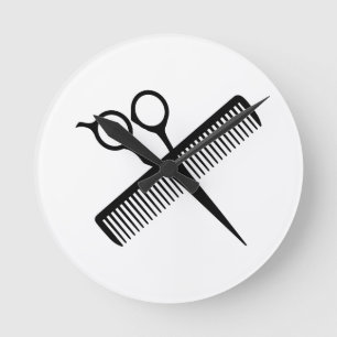 RELOJ REDONDO MEDIANO SCISSORS AND COMB