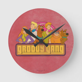Reloj Redondo Mediano Scooby-Doo | Gráfico retro Personalizado "Groovy G