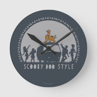 Reloj Redondo Mediano Scooby-Doo Style Tribal Van Silhouette