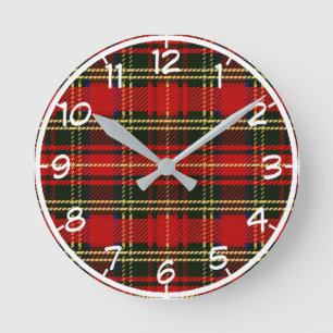 Reloj Redondo Mediano Scottish Flannel