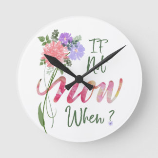 Reloj Redondo Mediano Script Floral wall 