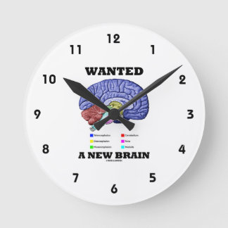 Reloj Redondo Mediano Se busca un nuevo cerebro (actitud cerebral anatóm