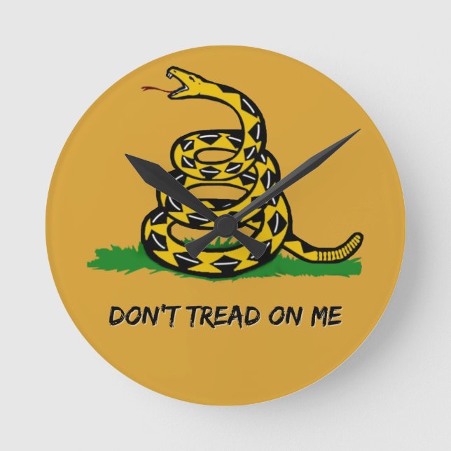 Reloj Redondo Mediano Sé un verdadero libertario. No me pises. (Anverso)